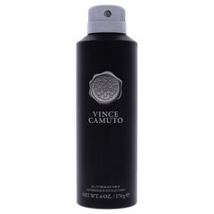 Vince Camuto Classic Body Spray for Men bottle closeup highlighting masculine fragrance