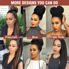 VIOLET 18 inch crochet twists texture feels soft and smooth.