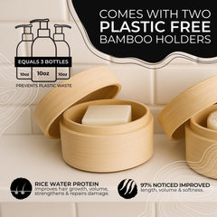 Viori bamboo holder with bars demonstrates bottle-free organization