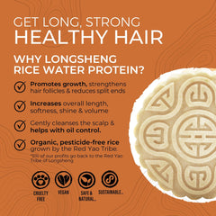 Viori Native Essence Shampoo Bar con agua de arroz, ofrece limpieza suave y nutritiva.