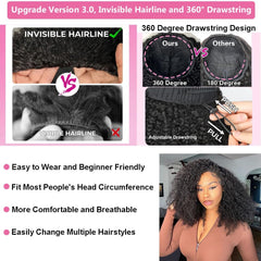 Virginess half-wig seamless hairline appearance for natural blending.