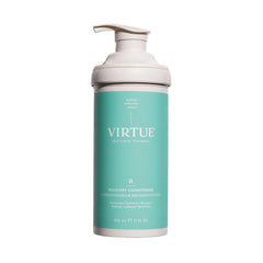 VIRTUE Recovery Conditioner with Keratin bottle pours to nourish hair for manageability