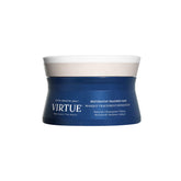 VIRTUE Restorative Hair Mask bottle close-up highlighting keratin infusion for shine