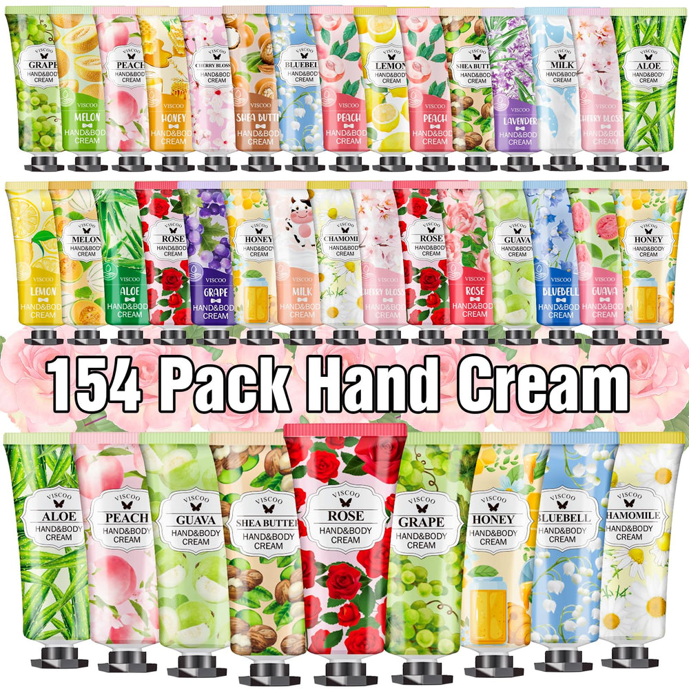 VISCOO 154-pack gift set with assorted fragrances for daily hydration.