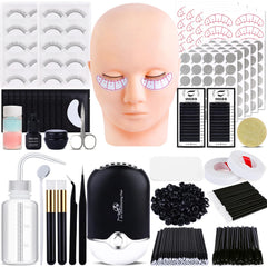 VISCOO eyelash extension kit mannequin head for practice and precision.