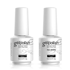 Vishine capa-base: botella base con acabado espejo para uñas duraderas.