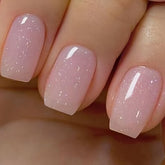 Vishine gel polish 15ml bottle with pink glitter for a chic manicure
