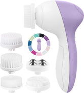 VISOFO facial cleansing brush in lilac amethyst with 360° spin for deep cleansing.