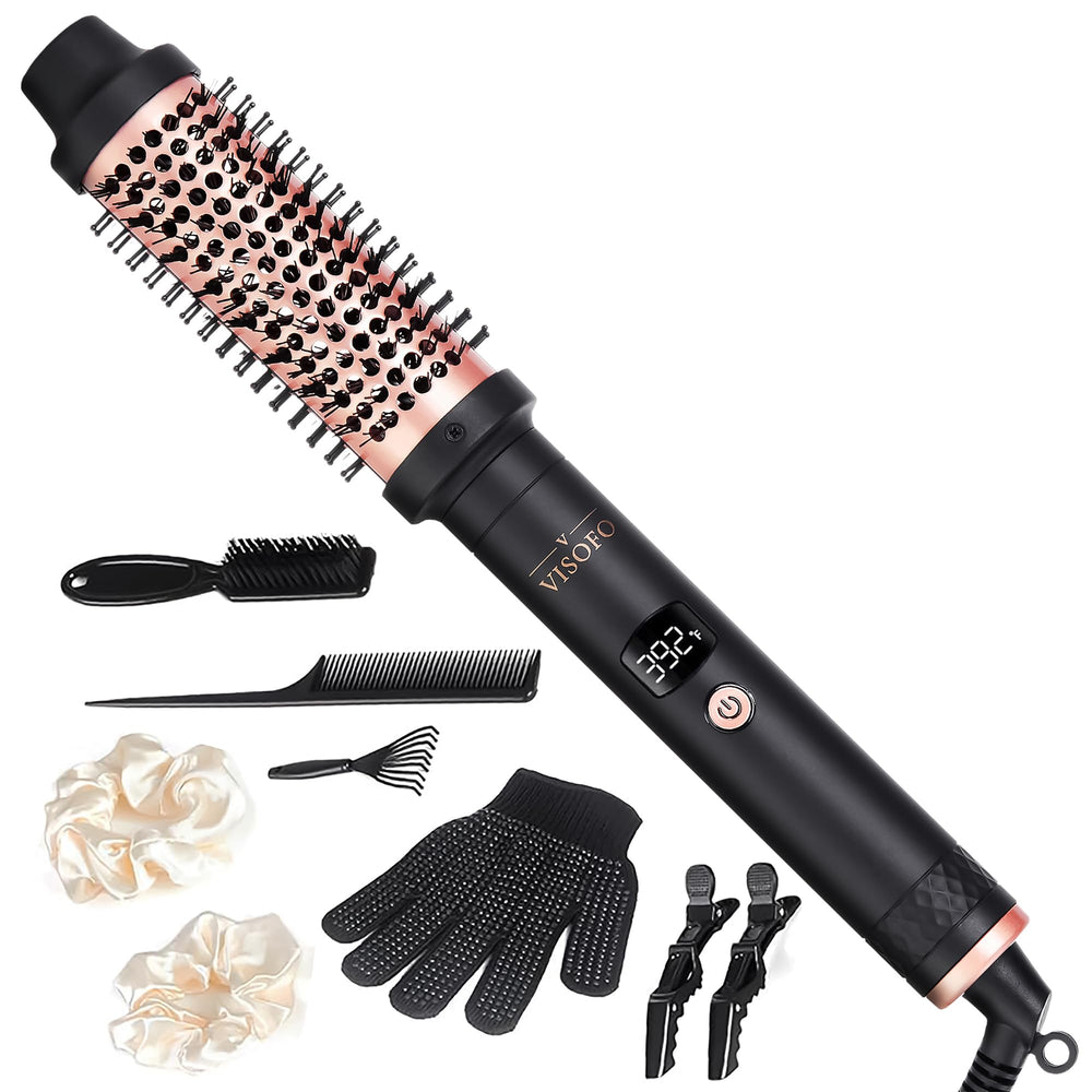 VISOFO Wavy Thermal Brush barrel for even heat distribution and smooth styling