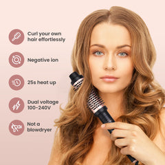 VISOFO Wavy Thermal Brush anti-tangle bristles glide smoothly for snag-free styling