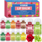 VISRIE 20-pack mini lip balms in assorted flavors for on-the-go care