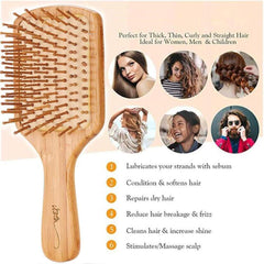 Vista Bamboo Brush Curly Hair reduces snagging and frizz