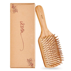 Vista Bamboo Paddle Brush close-up for gentle detangling