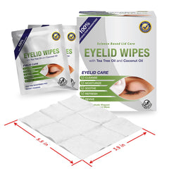 Made in USA Lunovus eyelid wipes support consistent eye hygiene at home and travel.
