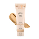 Vita Liberata Body Blur bottle with pump showing wash-off tan for radiant coverage