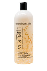 Vitabath Heavenly Coconut Creme, baño de burbujas con espuma abundante para relajación.