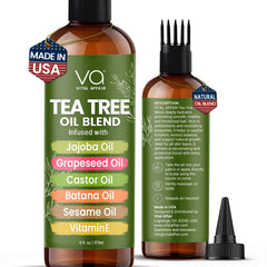 VITAL AFFAIR: aceite de árbol de té, botella vertido, cuero cabelludo suave.
