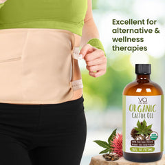 VITAL AFFAIR hexane-free castor oil shown with wrap-ready packaging