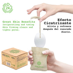 Vital Green alum crystal bar odor control close-up shows natural mineral barrier.