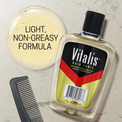 Etiqueta de Vitalis tonico capilar resume ingredientes y origen para decision informada.