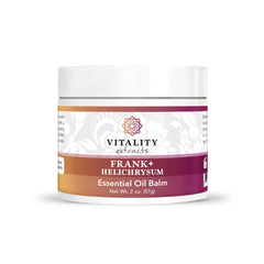 Vitality Frank+ Helichrysum Balm bottle showing rich moisture for dry skin