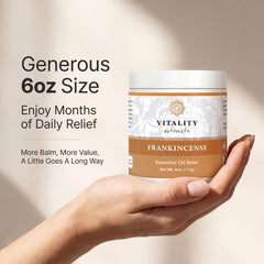 Vitality Frankincense Balm olive oil detail illustrating skin nourishment