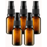 VitalUp 15ml amber glass bottle with pump for essential oils on the go