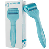 Vitalysse scalp derma roller with 1200 titanium needles for at-home microneedling.