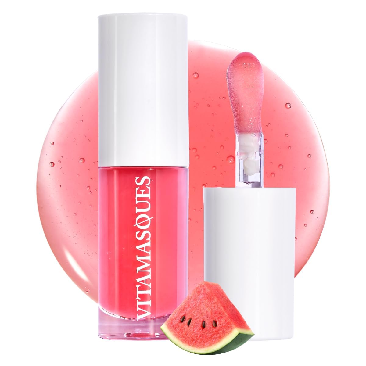Vitamasques aceite labial hidrata profundamente para labios suaves y brillantes.