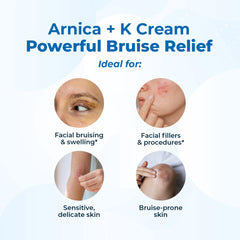 VitaMedica Arnica and Vitamin K bruise cream under-eye close-up.