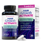 Vitauthority Lustriva bottle front for daily hair growth support.