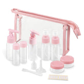 Vitog travel bottles kit contents neatly organized for easy packing.