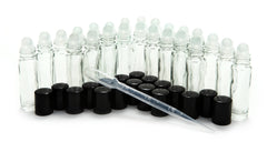 Vivaplex 24 clear roll-on closeup shows portable design for on-the-go fragrance