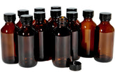 Vivaplex amber bottle 2oz with black lid, ideal for portable essential oils.