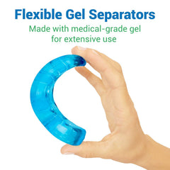 VIVEsole toe separators packaging shows four-piece set for toe spacing.