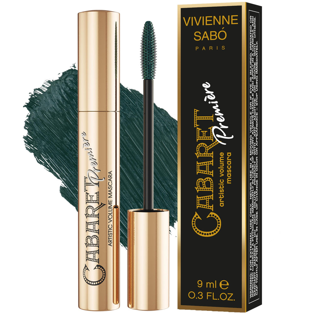 Vivienne Sabó Cabaret Premiere Green Máscara con aplicador del rimel para definición precisa.