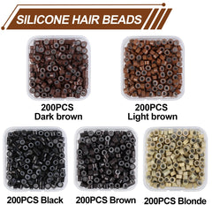 Vivinin beads five-color variety blends naturally with client hair