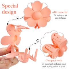 Vivinin Flower Claw Clip light-blue secures updos with a smooth, durable grip.