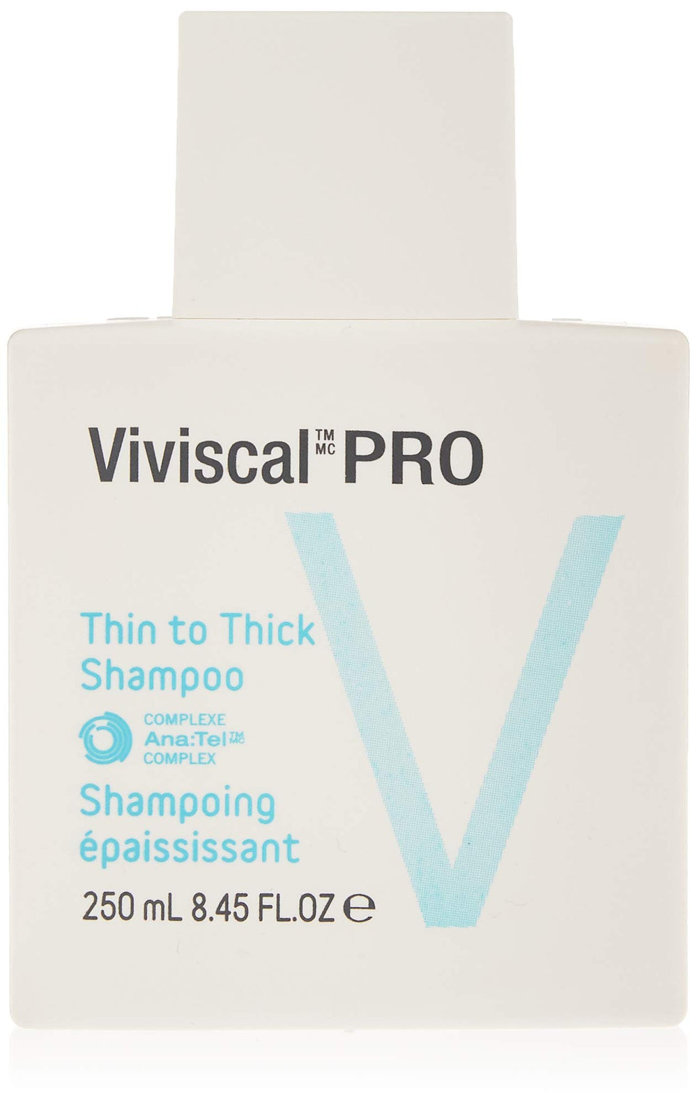 Viviscal Professional champú, bote visible, limpieza suave y cuidado diario del cabello.