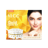 VLCC Kit Facial Dorado: empaque elegante para tu rutina diaria de belleza.