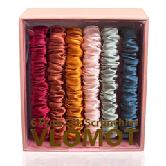 Lazo de seda VLOMOT granate para cabello sin tirones