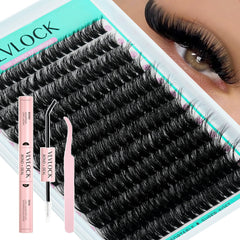 VLVLOCK lash clusters 80D thick volume for bold, natural-looking enhancement.