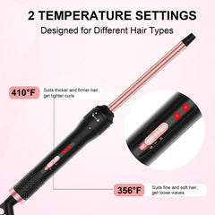 Vnina Professional half-inch curling iron ceramic wand with glossy ceramic coating for smooth results.