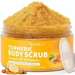 VOERUY exfoliante cuerpo cúrcuma aceite de coco suaviza e hidrata la piel