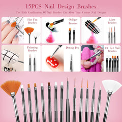 Voiluk acrylic nail brush for smooth color application.