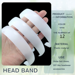 VOKOY banda cabello blanca flexible y cómoda para uso prolongado.