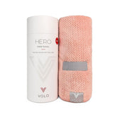 VOLO Hero Hair Towel Nanoweave closeup showing ultra-soft microfiber for gentle drying