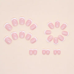Vopintpy 24-piece nail set with jelly glue for DIY nails.