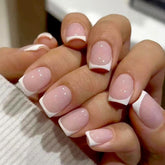 Vopintpy white French tip press-on nails for fast, salon-style manicures.