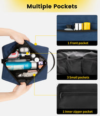 Mesh pockets inside help separate small items and cords